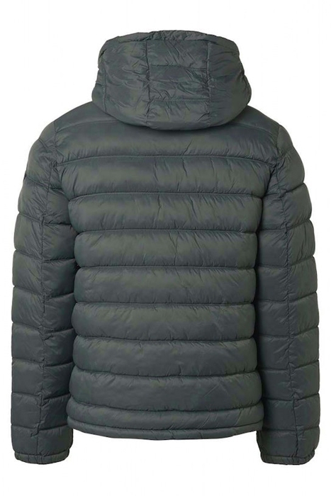 JACKET SHORT FIT HOODED RECYCLED PADDING DARK STEEL 6