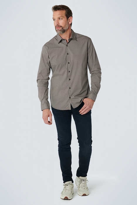 SHIRT STRETCH ALLOVER PRINTED RESPONSIBLE CHOICE PORT WINE 4