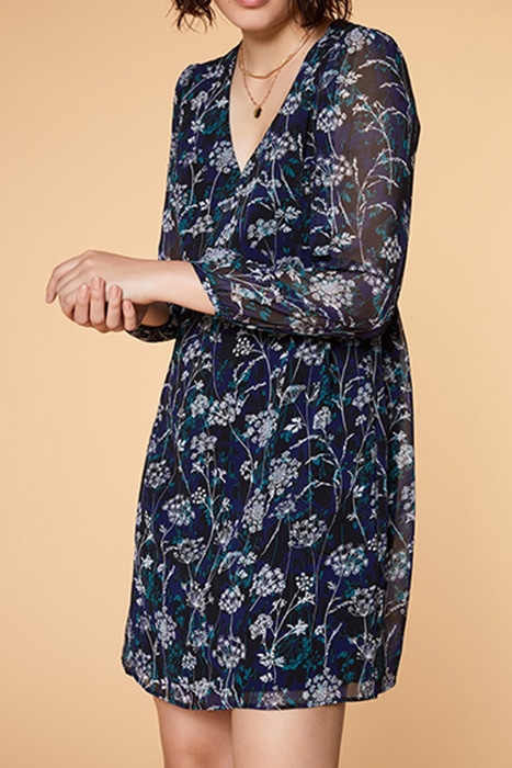 RYM - NAVY DRESS WITH GYPSOPHILA PRINT 4