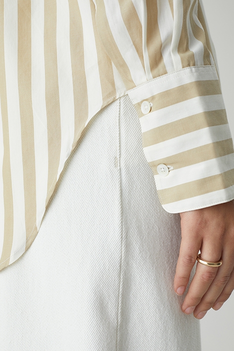 WOMEN COLLARLESS SHIRT SHIRTS & BLOUSES CEMENT 5