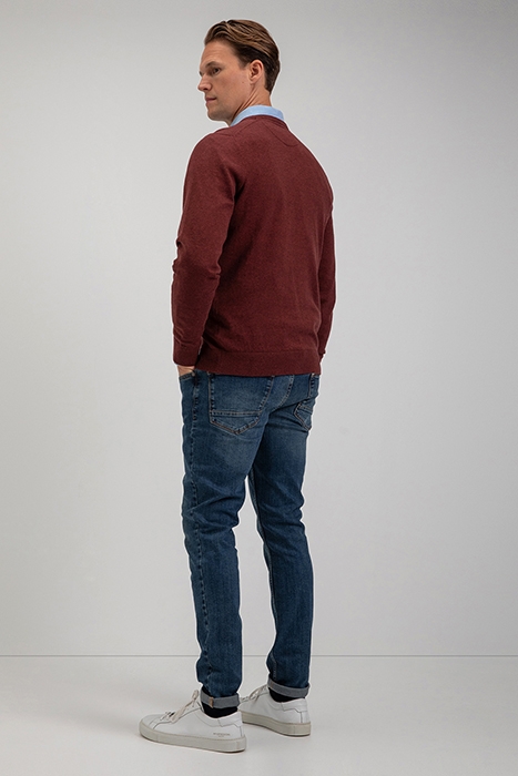 V-NECK SWEATER RUSTY RED 4