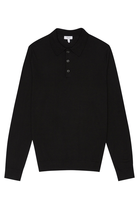 TRAFFORD-LS MERINO BUTTON BLACK 3
