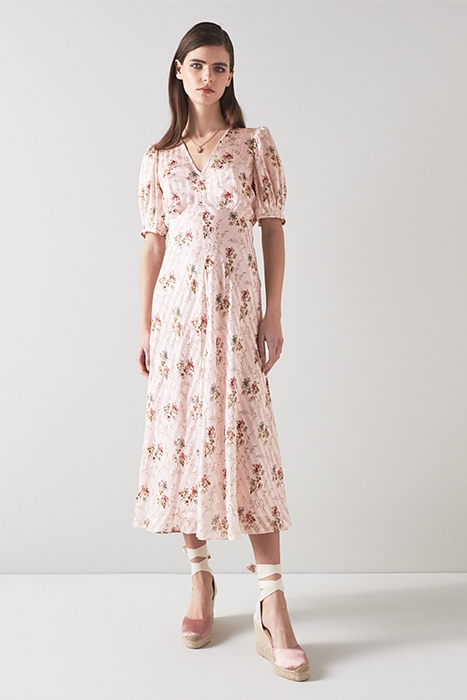 LEITH MIDI DRESS PINK 2