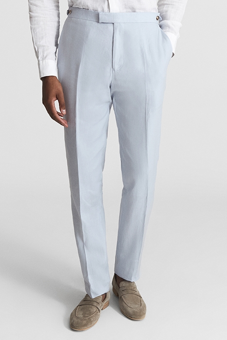 KIN-LINEN MIXER TROUSER POWDER BLUE 1