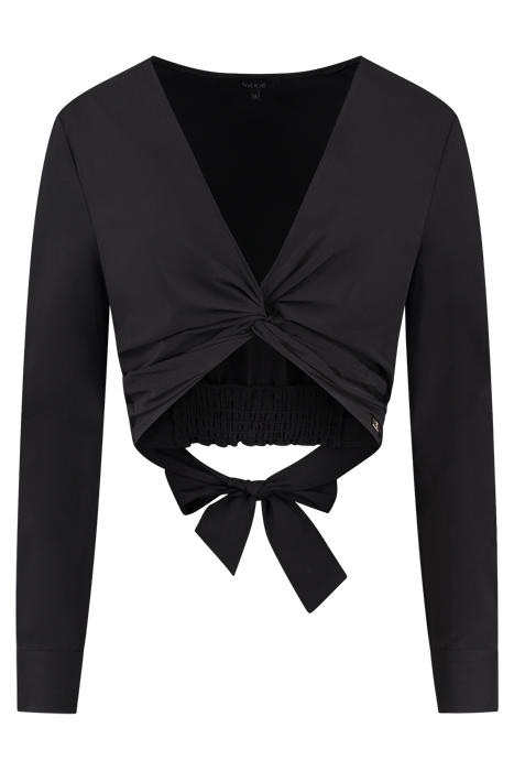 KNOTTED BLOUSE BLACK 1