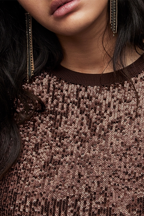 JUELA CREW DRESS DARK BROWN 5