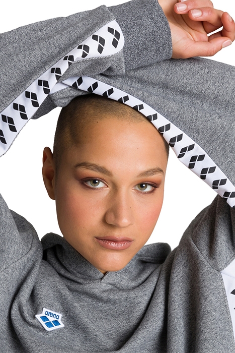 HOODIE TEAM DARK GREY MELANGE WHITE BL 8