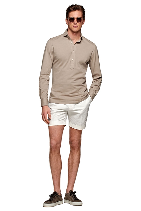 LIGHT BROWN EXTRA SLIM FIT POPOVER 3