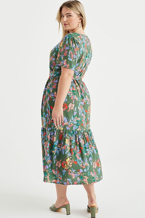 DRESS MID LENGTH DARK GREEN 3