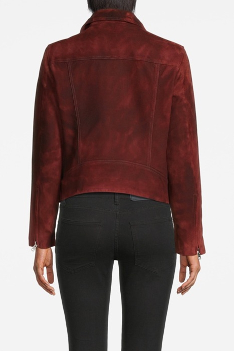 SUEDE DALBY BIKER GARNET RED 2