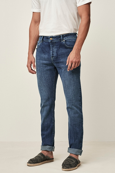 ARTURO 19 BUTTON BLAUW VINTAGE STONE 1