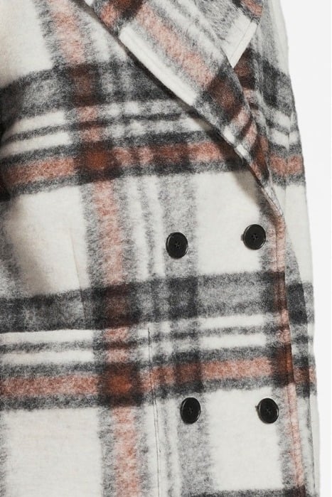 ESME CHECK COAT BLACK/WHITE/BROWN 4