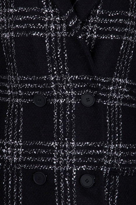 BEXA CHECK COAT BLACK/WHITE 3