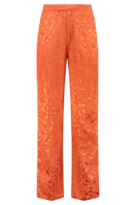 LADIES MILANO TROUSERS FOREST JAQUARD RUST ORANGE 6