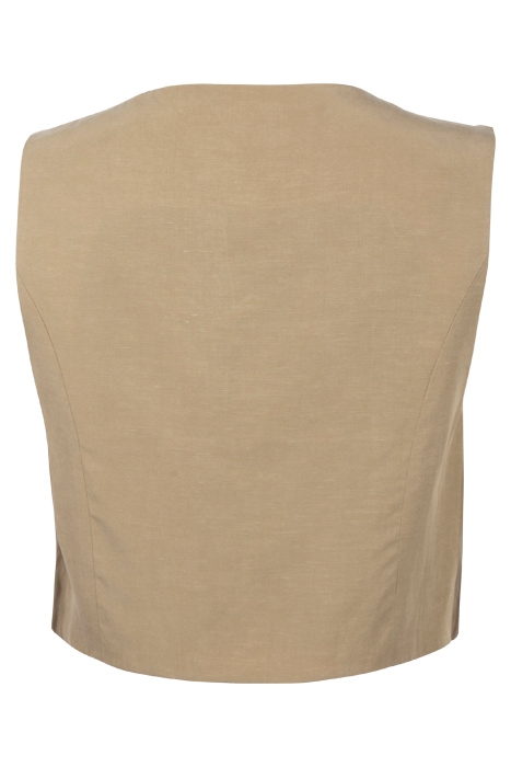 DERI LYN WAISTCOAT LIGHT KHAKI BROWN 2