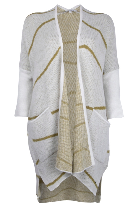 LONG KNIT CARDIGAN WITH STRIPES MOON BEAM 1