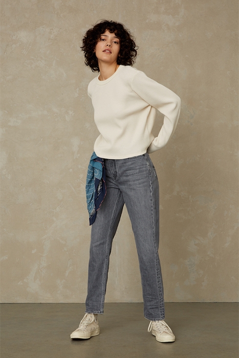 CAROLINE CROPPED CLEAN CARSON FLINTSTONE GREY WORN 2