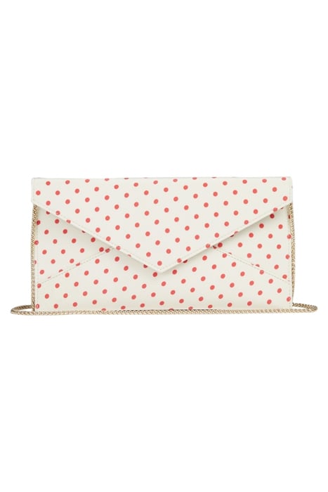KENDALL CLUTCH BAG IVORY/RED 1