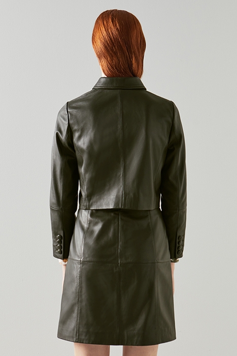 AUBREE LEATHER SKIRT DARK GREEN 2