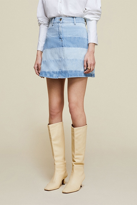 MAYA SKIRT PATCHWORK STONE 1