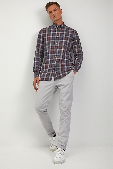 BIG CHECK SHIRT DARK GREY MELANGE 3