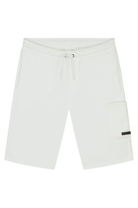 RUBBER BADGE SWEAT SHORTS OFF WHITE 3
