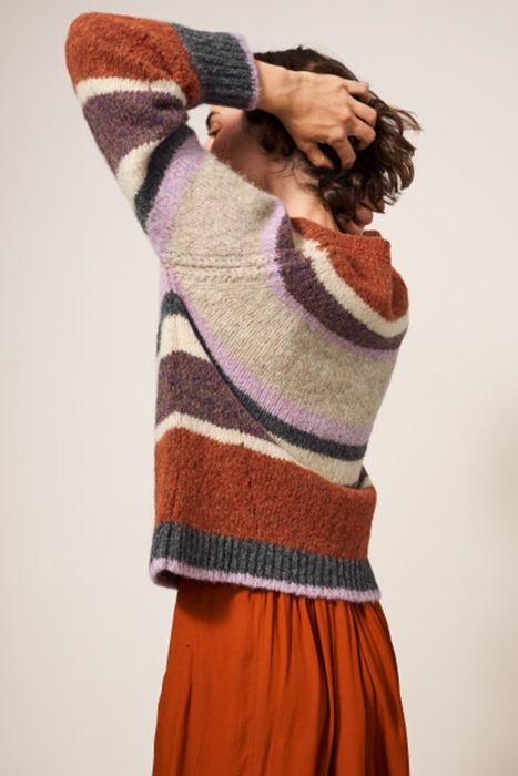 CRAFTSMAN STRIPE JUMPER ORANGE MLT 3