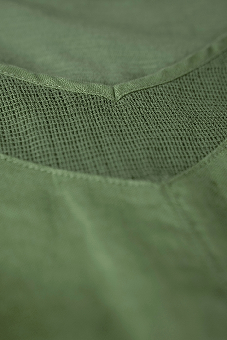 T-SHIRT WITH MESH DETAILS SPRING OLIVE 2