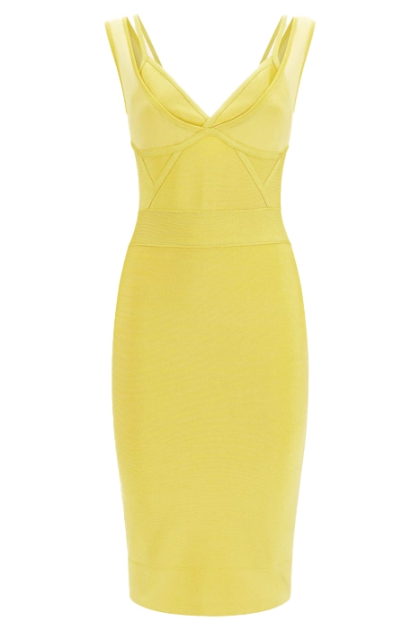 ITZEL BANDAGE DRESS ORANGE GREEN LUSTER 7