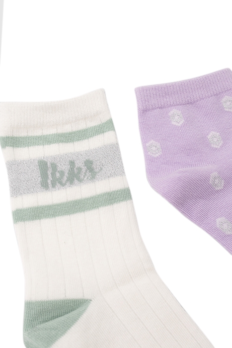 GIRLS’ VIOLET/WHITE SOCKS 3