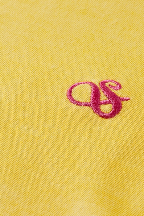 GARMENT DYE LOGO EMBROIDERY TEE SUNSHINE 3