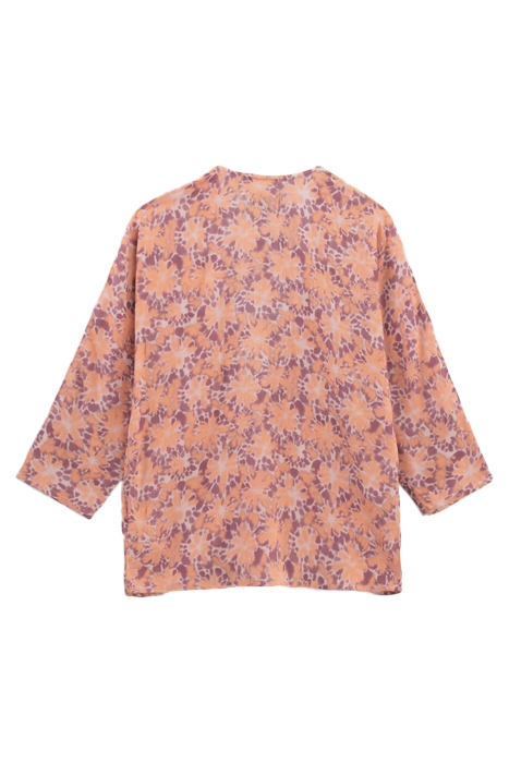 GIRLS’ VIOLET PSYCHEDELIC FLOWER PRINT KIMONO 2