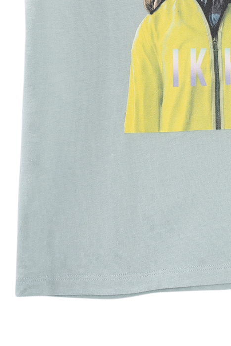 BOYS’ AQUA GREEN CAMOUFLAGE LION IMAGE T-SHIRT 3