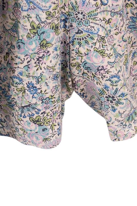 GIRLS' ECRU FLOWERY PRINT LENZING™ ECOVERO™ PLAYSUIT 6