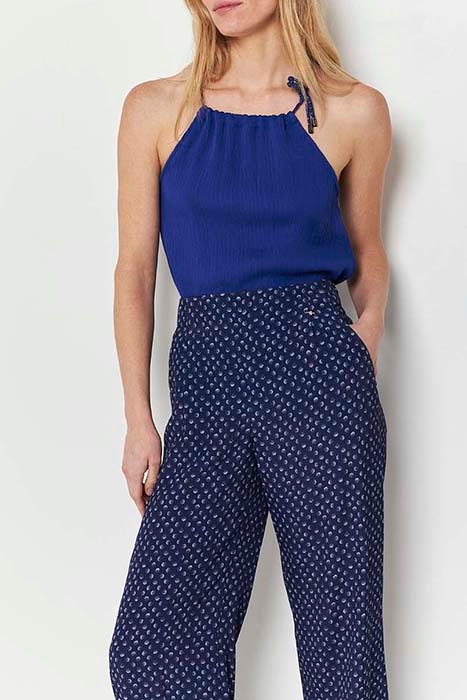 CARSON - SAPPHIRE BLUE PLEATED TOP 4