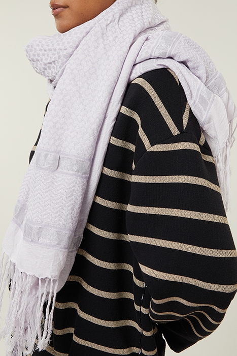 SCARF CHECK LIGHT LILAC 2