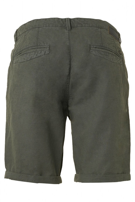 SHORT WITH LINEN GARMENT DYED CHINO DARK SEAGREEN 5