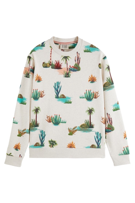 PRINTED CREWNECK FELPA SWEATSHIRT IN ORGANIC COTTON COMBO D 1