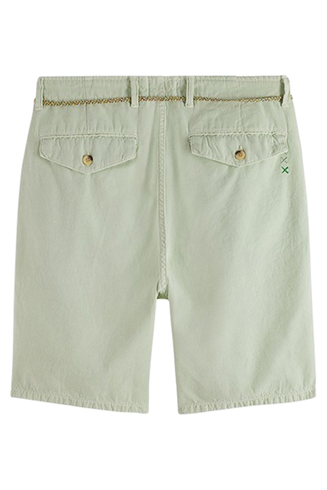 FAVE - GARMENT DYED COTTON LINEN SHORT MINT 2