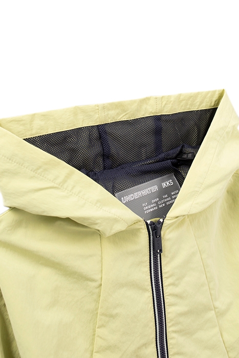 LIME GREEN NYLON WINDCHEATER WITH REFLECTIVE BANDS 3