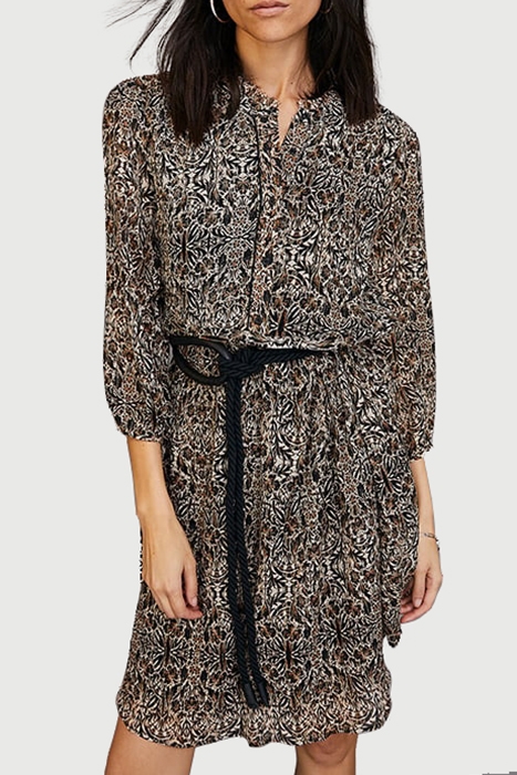 ARABESQUE PRINT SHORT DRESS 1