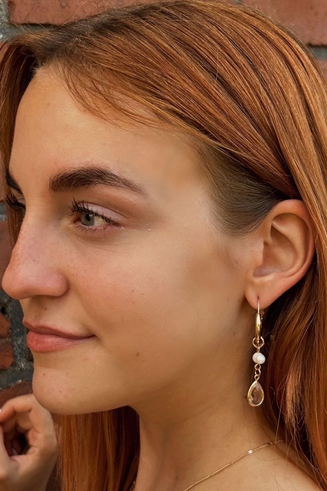 CRYSTAL PEARL HOOPS 2