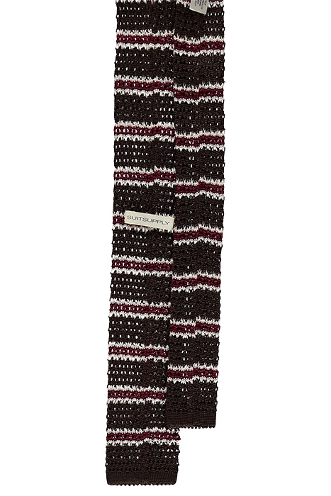 BROWN KNITTED TIE 3