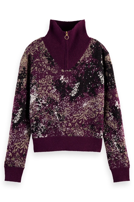 JACQUARD HALF-ZIP PULLOVER MIDNIGHT SLATE 1