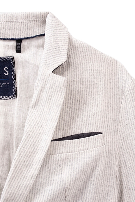 BOYS' BEIGE STRIPED SUIT JACKET 5