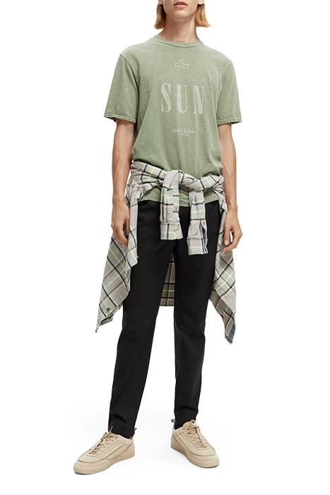 SLUB-JERSEY ARTWORK T-SHIRT IN ORGANIC COTTON KHAKI 5