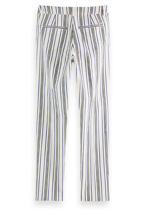 LOWRY - MID-RISE SLIM STRIPED TROUSERS BLUE PINK STRIPES 2
