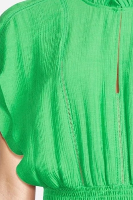 EASY FITTED SMOCKED MINI DRESS BRIGHT PARAKEET 6