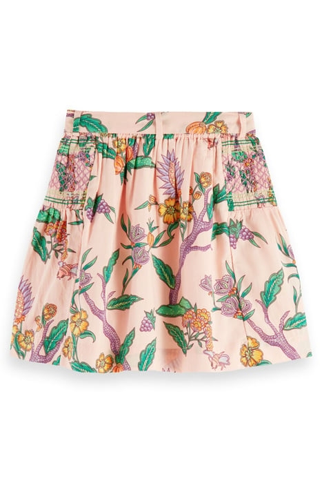 ALL-OVER PRINTED SMOCK DETAIL SKIRT FLOWER GARDEN 2