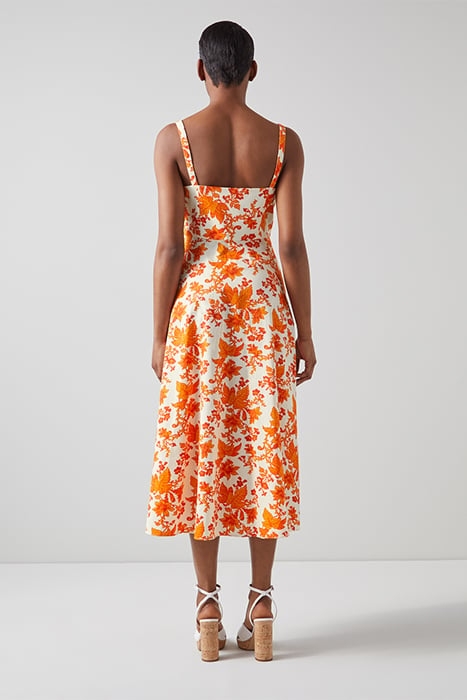 LUCY MIDI DRESS ORANGE 2
